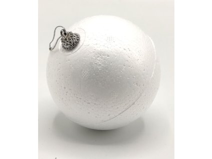 Polystyrenová koule 10cm se závěsem, balení 2ks