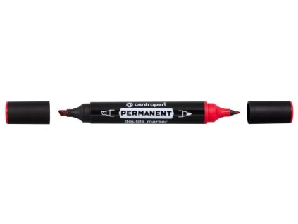 Popisovač Centropen 1666 červený pernament double