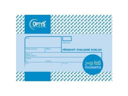 Příjmový doklad A6, číslovaný, 2 x 50 listů 1039