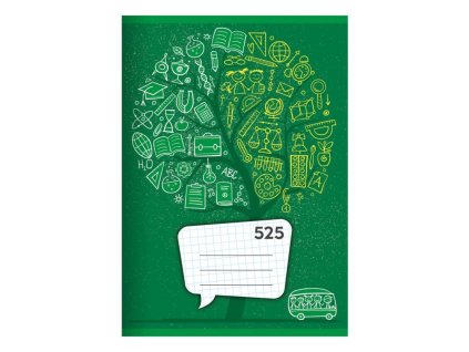Školní sešit 525 J A5 čtvereček