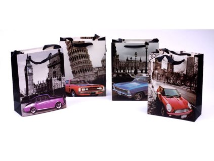 Taška dárková města auta 6131 S 180x225x80mm