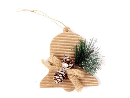 Vánoční dekorace Kraft zvonek 9416, vel 10cm