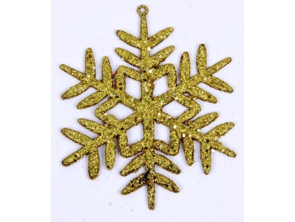 Vánoční dekorace vločka glitr 9408 bal. 3ks vel. 11,5cm