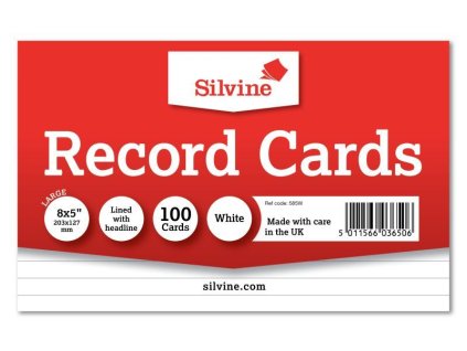 Vložky do kartotéky 203x127 100ls Silvine
