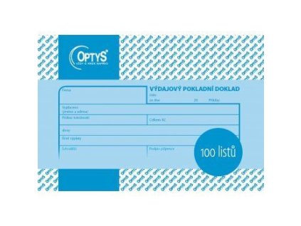 Výdajový doklad A6, 100 listů 1037