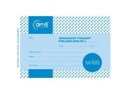 Výdajový doklad A6, jednoduchý, 100 listů 1036