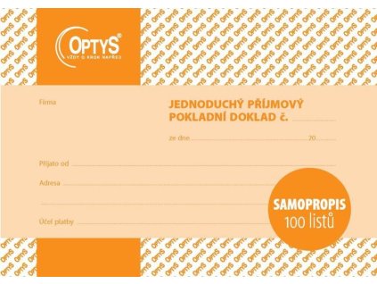 Výdajový doklad A6, jednoduchý, samopropisovací, 100 listů 1303