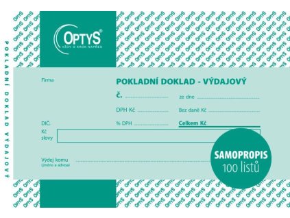 Výdajový pokladní doklad NCR 100L 1069