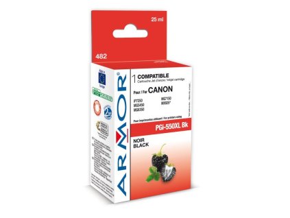 Inkoustová kazeta pro Canon MG5450,6350 černá, obsah 25ml, komp. s PGI550BKXL