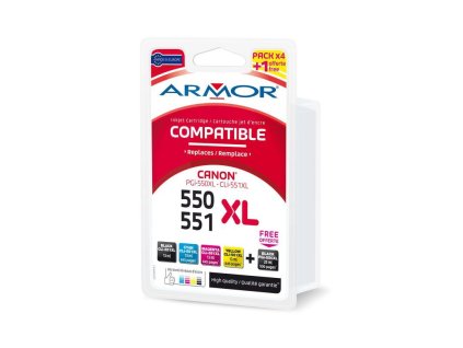 Inkoustová kazeta pro Canon MG5450,6350 PGI550BKXL+CLI551XL CMYK