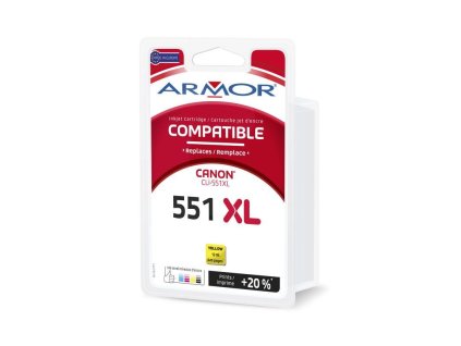 Inkoustová kazeta pro Canon MG5450,6350 žlutá/yellow, obsah 13ml, komp. s CLI551YXL