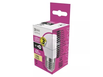 LED žárovka Classic Mini Globe 5W E27 teplá bílá