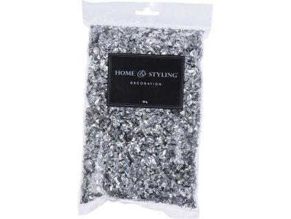 Metalické flitry 80g střibrné