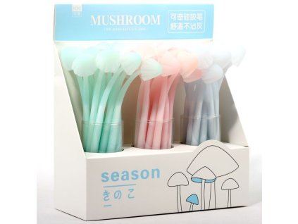 Gelová tužka 6999 Mushroom 0.5mm  Silicon (Varianta Světlezelená)