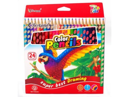 Školní pastelky trojhranné 24ks (Varianta modré)