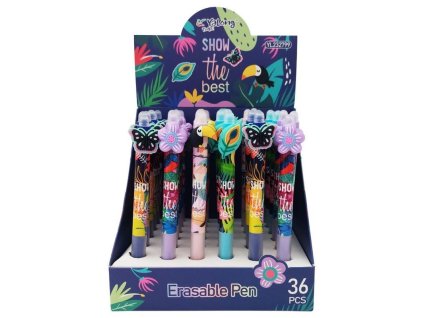 Gumovací pero trojhranný grip NATURE (Varianta motýl)