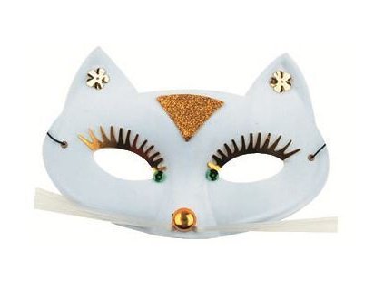 Škraboška na oči - kočka bílá/černá (Varianta mix)