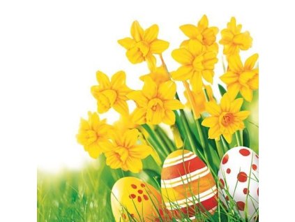 Papírové ubrousky velikonoční, třívrstvé 33 x 33 cm, 20 ks Daisy SD_OG_011101