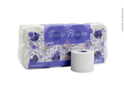 Celtex Flowers toaletní papír konvenční role 3vrstvý celulóza 30 m 8 rolí