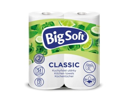 Kuchyňská utěrka Big Soft Classic 2-vrstvá, celulóza, 2 rl