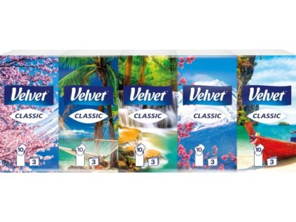 VELVET Hygienické kapesníky Classic 3-vrstvé 10ks