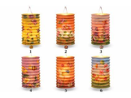 Lampion válec 9243 Kytičky mix (Varianta Mix)