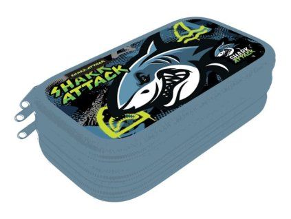 Penál třípatrový SHARK ATTACK