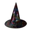 Čarodějnický klobouk pro dospělé barevné pavučiny