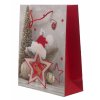Dárková taška vánoční Christmas tradition M 26x32x10cm