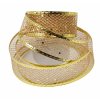 Dekorativní stuha vánoční Organza Gold 3,8cm x 275cm 0830
