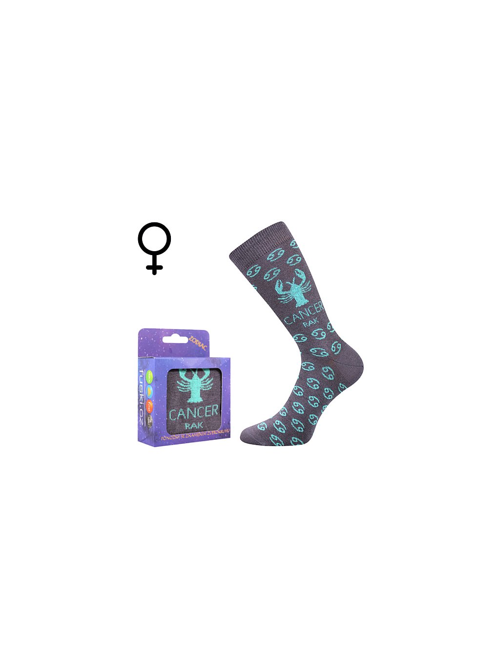 Veselé ponožky Zodiac rak dámské