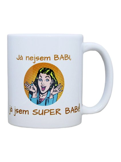 Keramický hrnek s potiskem super babi