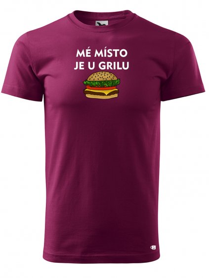 Pánské tričko s potiskem Místo u grilu