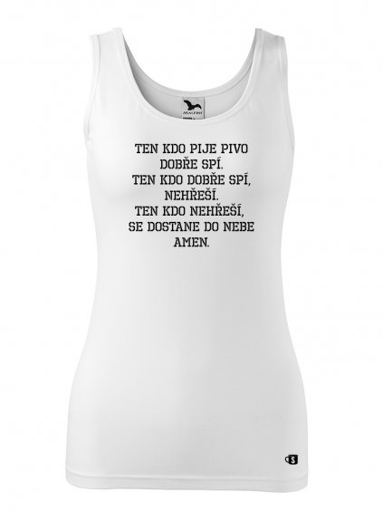 Dámské tílko s potiskem - Hřích
