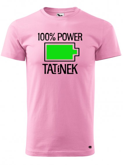 Pánské tričko s potiskem - 100% power tatínek