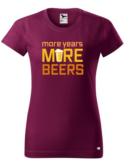 Dámské tričko s potiskem More beers