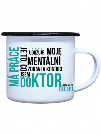 plecháček s potiskem má práce doktor