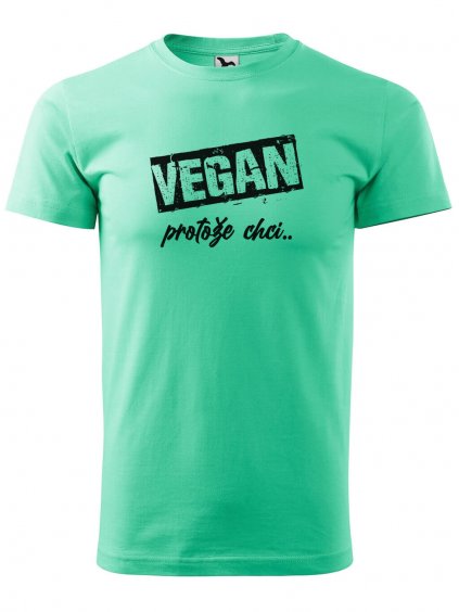 Pánské tričko s potiskem Vegan