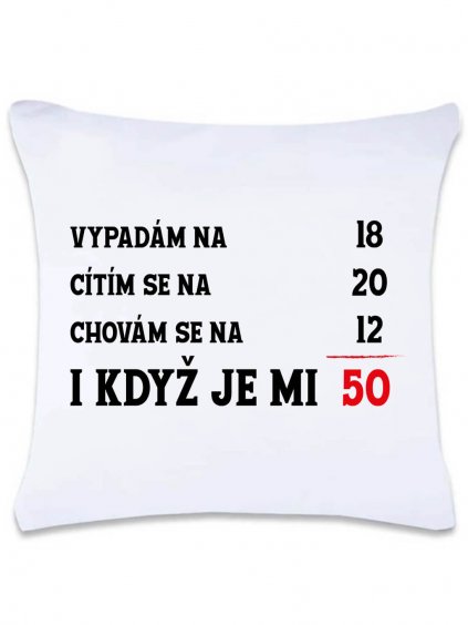 bílá polštář 50 počítání