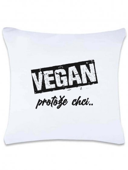 polštář vegan protože chci