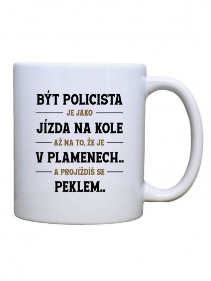 keramický hrnek policista