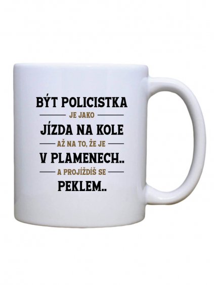 keramický hrnek policistka