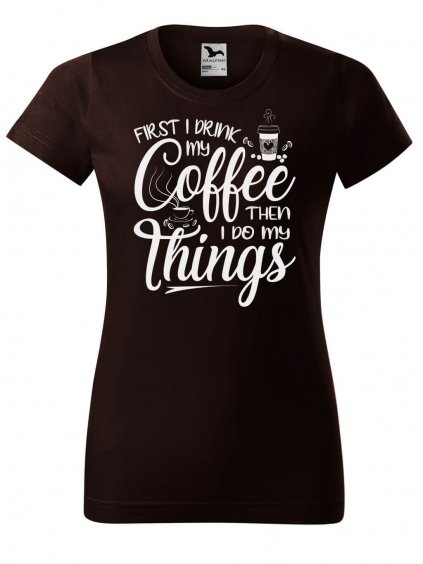 Dámské tričko s potiskem Coffee