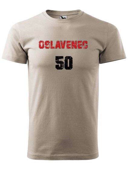 Pánské tričko s potiskem Oslavenec 50 let