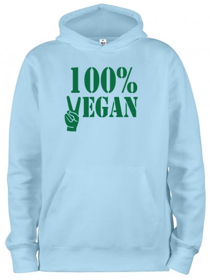 Mikina s kapucí a potiskem 100% vegan