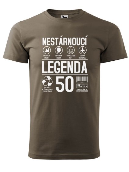 Pánské tričko s potiskem Nestárnoucí legenda 50 let