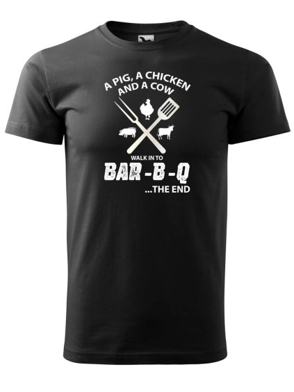 Pánské tričko s potiskem BAR-B-Q
