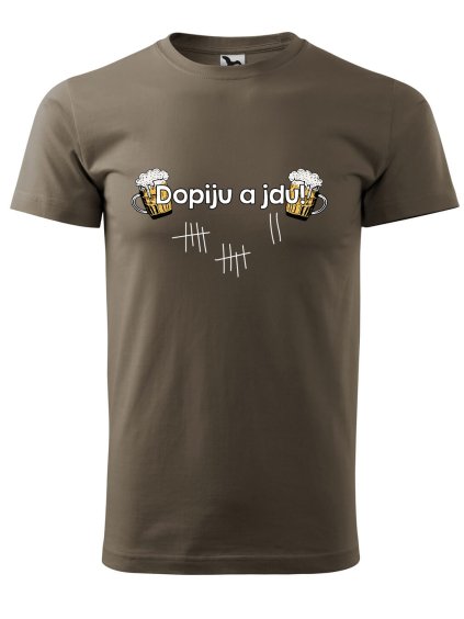 Pánské tričko s potiskem Dopiju a jdu