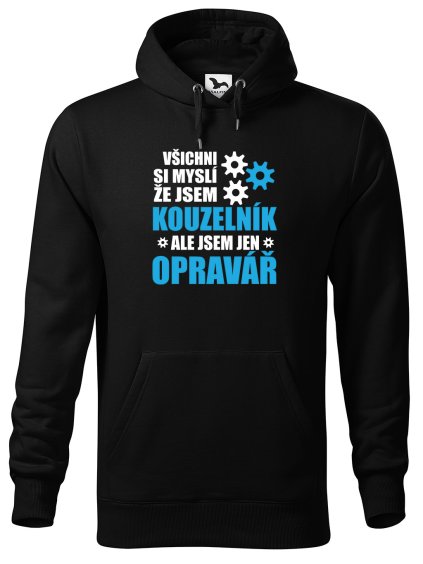 Pánská mikina s potiskem Kouzelník opravář