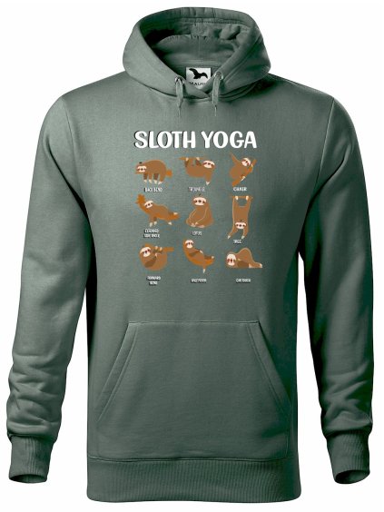 Pánská mikina s potiskem Sloth yoga